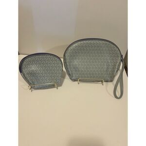 Stylish Gray Patterned Women's Bag Set, Avon toiletry bag set of 2